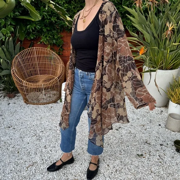 Sheer vintage duster kimono - Picture 3 of 11